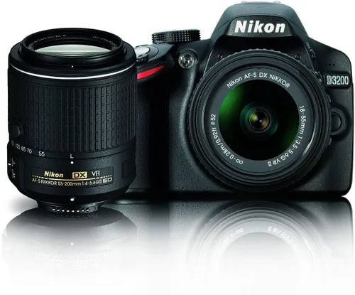 Miniatura 8 de Nikon D3200 24.2 MP CMOS Digital SLR con lente de zoom 18-55 mm f/3.5-5.6 AF-S DX VR NIKKOR (Rojo)