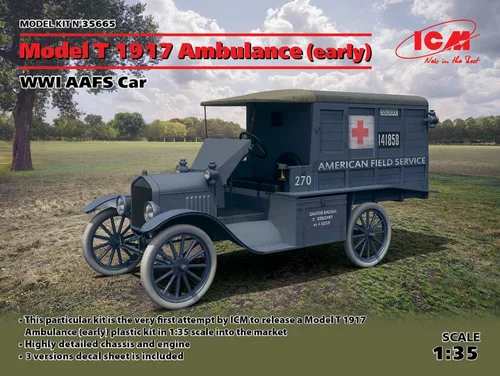 Miniatura 2 de ICM 35665 - Modelo T 1917 Ambulancia (Early), WWI AAFS Car - Escala 1:35
