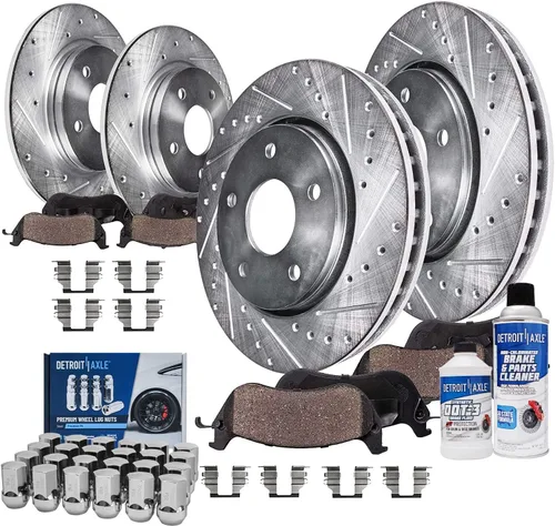 Miniatura 91 de Detroit Axle - 4 rotores de freno para Chevrolet Cruze Volt Orlando Verano, rotores de freno de disco perforados y ranurados de repuesto : rotor