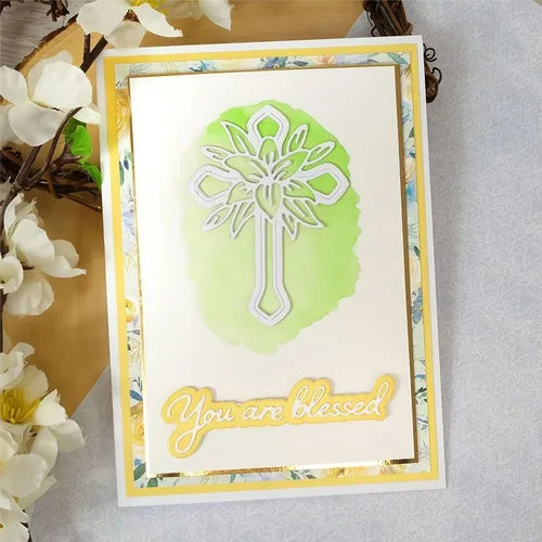Miniatura 4 de Troqueles de encaje cruzado para hacer tarjetas, troqueles de corte de metal, troqueles de papel para álbumes de recortes, suministros