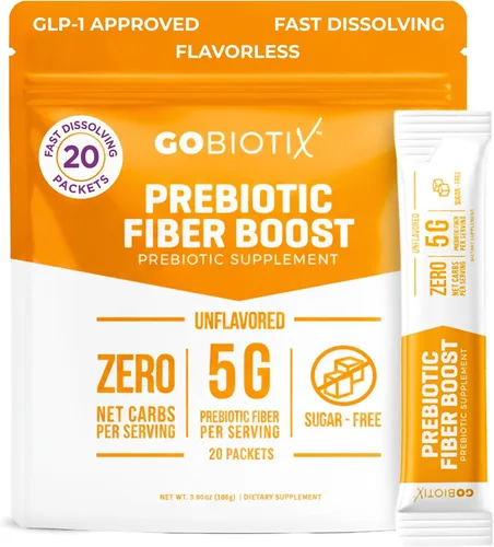 Suplemento de fibra prebiótica: Ayuda a la salud intestinal y la regularidad digestiva, Suplemento de fibra en polvo soluble para mujeres y hombres,