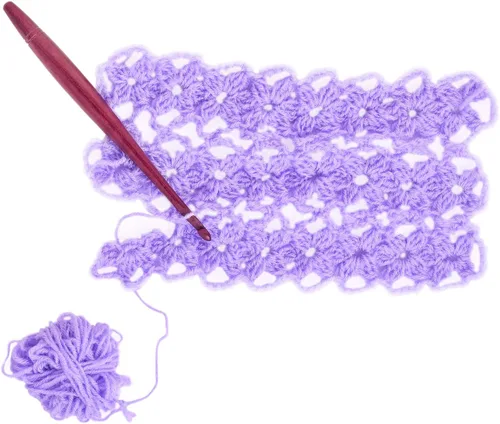 Miniatura 4 de Divit Shilp Streamline - Ganchos de ganchillo con mango ergonómico Aguja de tejer de madera de corazón morado de 7 pulgadas, tejido de hilo