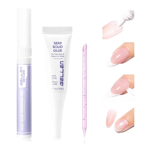 Miniatura 20 de GELLEN - Juego de capa base y capa superior de gel para uñas, 2 piezas de 18 ml, capa superior y base de gel de uñas de alta calidad, no necesita