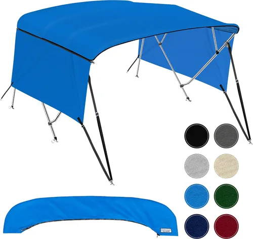 Miniatura 14 de KNOX Bimini tops universales de 4 arcos para paredes laterales, postes de apoyo, lona marina 900D a prueba de decoloración, funda de almacenamiento