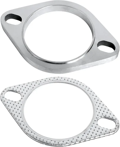 Miniatura 2 de Kit de conexión de brida de escape de PALOZO en acero inoxidable, 2 pernos de 3 pulgadas/76 mm de brida de escape y junta con pernos y tuercas