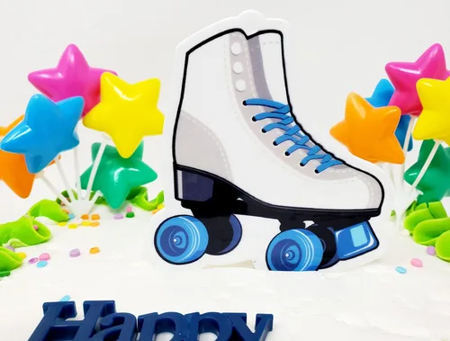 Miniatura 3 de Decoración para pastel de cumpleaños de patinaje sobre ruedas (diseño único)