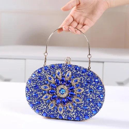 Miniatura 6 de Beaguful Bolsos de noche para mujer, bolsos de mano brillantes con diamantes de imitación