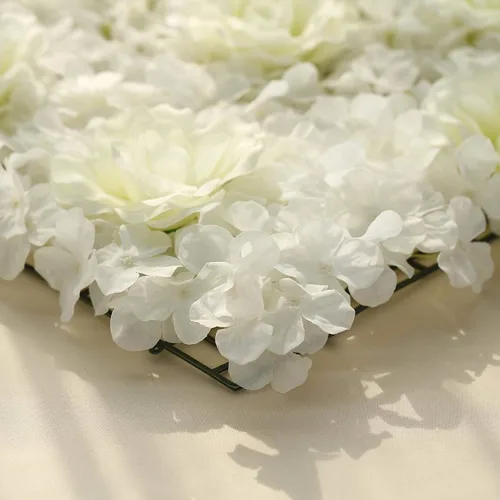 Miniatura 4 de Enova - Tapete de pared de flores artificiales de hortensias y rosas de 11 pies cuadrados, paquete de 4, telón de fondo de flores de follaje