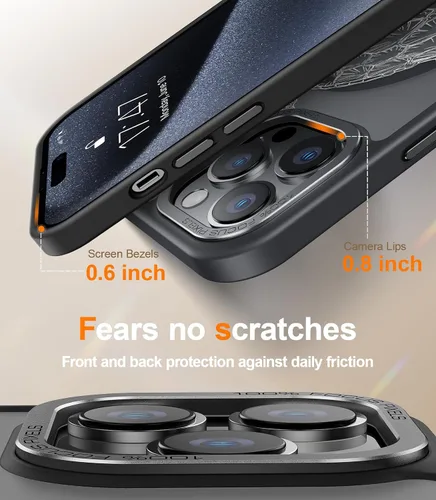 Miniatura 82 de Goodon para iPhone 15 Pro Max con protector de pantalla de privacidad, compatible con Magsafe, funda translúcida mate a prueba de golpes - Linda