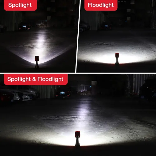 Miniatura 4 de DTEZTECH Linterna LED de 18 W para batería Milwaukee M18 de 18 V, foco de 1250LM y luz de trabajo con puerto USB, cabeza giratoria de 110° para uso