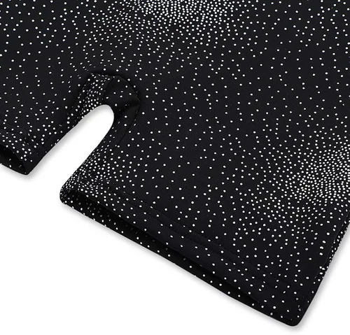 Miniatura 6 de Leotardo de gimnasia con shorts para niñas, sin mangas, para ciclismo, diseños de mariposas, flores, con brillo, color negro con rosa (Hotpink Black)
