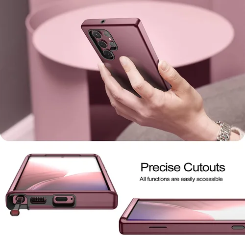 Miniatura 7 de WeLoveCase Funda para Samsung Galaxy S22 Ultra 5G, 3 en 1, cubierta de protección resistente de cuerpo completo, parachoques TPU híbrido a prueba