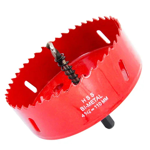 Miniatura 50 de Broca bimetálica para taladro, cortador de orificios HSS con eje para madera y metal