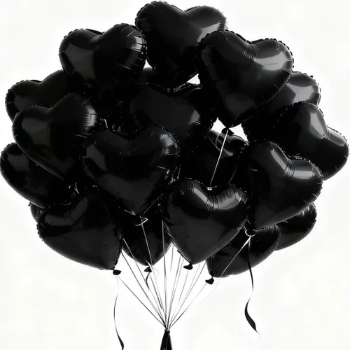 Miniatura 13 de 100 globos en forma de corazón de 5 pulgadas, globos de aluminio de Mylar de papel de aluminio para decoración de mujeres y niñas, día de San