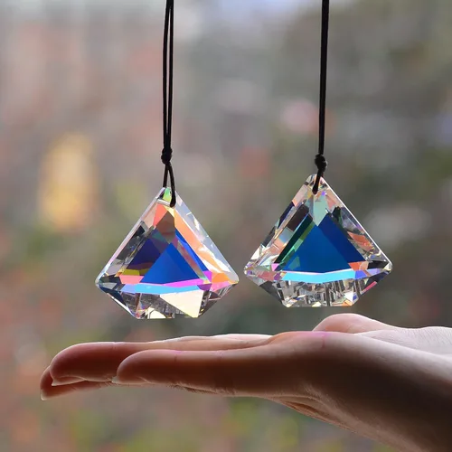 Miniatura 14 de STINO - 2 piezas prismas atrapasoles de bola de cristal de 4cm, atrapasoles colgantes con prisma de vidrio, creador de arcoíris para ventanas