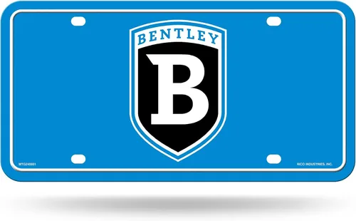 Miniatura 25 de NCAA etiqueta de metal para auto, negro
