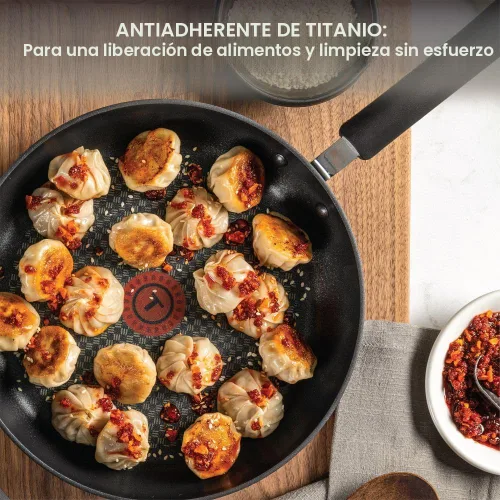 Miniatura 3 de T-fal Ultimate - Juego de 2 Piezas de Sartenes Antiadherentes de Anodizado Duro, 10, 12 pulgadas, aptas para horno 400F, utensilios de cocina, juego