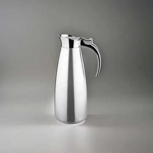 Miniatura 2 de Isosteel VA-9345K 1 Litre 18/8 Stainless Steel Tableline Double-Walled Straight Shape Vacuum Pot with Flap Lid