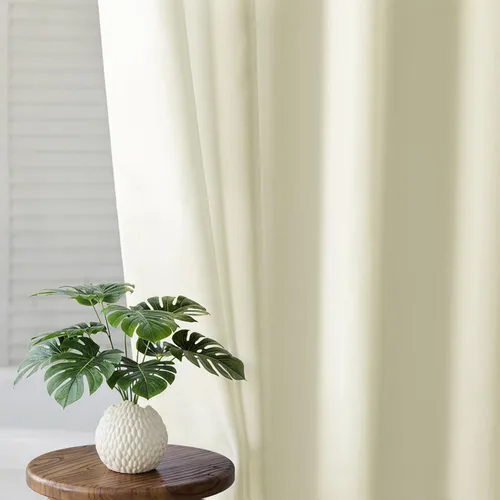 Miniatura 6 de River Dream Cortina de ducha o forro sin gancho con ventana transparente, no incluye forro ni necesario, repelente al agua, lavable a máquina Beige