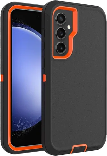 Miniatura 8 de Funda para Galaxy S21, Funda Resistente de Grado Militar Resistente a los Golpes y a Prueba de Caídas para Samsung Galaxy S21, Negro+Naranja Negro