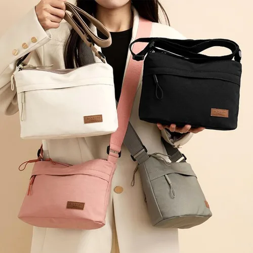 Miniatura 7 de Bolsos cruzados para mujer, bolsa de hombro pequeña de nailon, ligera, casual, simple, adecuada para el trabajo y viajes diarios