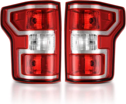 AUTOSAVER88 Conjunto de Luz Trasera Compatible con 18 19 20 2018 2019 2020 Ford F150 F-150 Halógeno Reemplazo OE con Bombillas y Arnés Luz Trasera