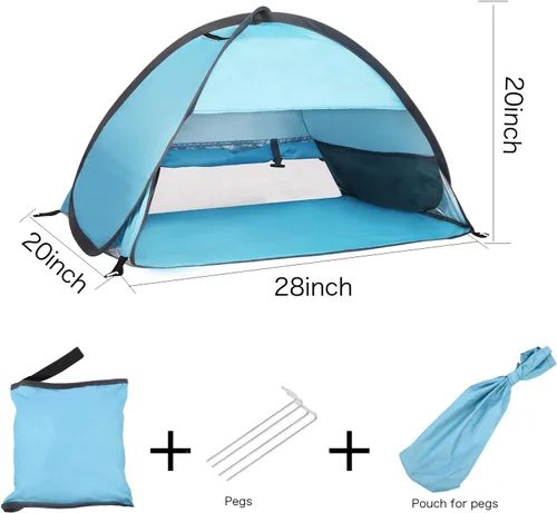 Miniatura 4 de Refugios para el sol de la playa, toldo emergente instantáneo, toldo automático para acampar, pesca, senderismo, picnic, refugio portátil