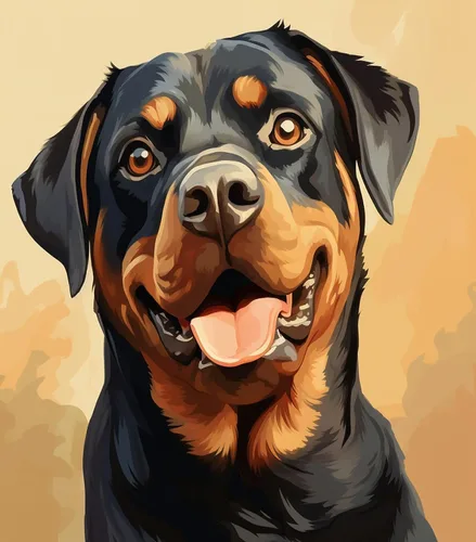 ZMHZMY Rottweiler - Pintura por números para adultos, juego de pintura por números con pinceles profesionales, 15.7 x 19.7 pulgadas, sin marco