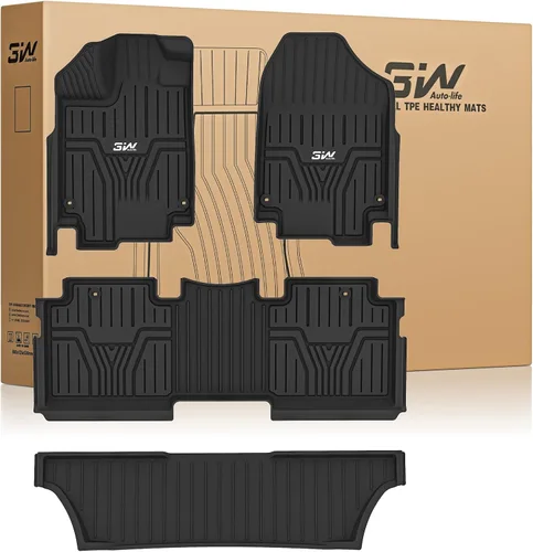 3W Alfombrillas de suelo aptas para Honda Odyssey 2026 2025-2018, TPE para todo tipo de clima, revestimiento de piso personalizado para 1ª, 2ª y 3ª