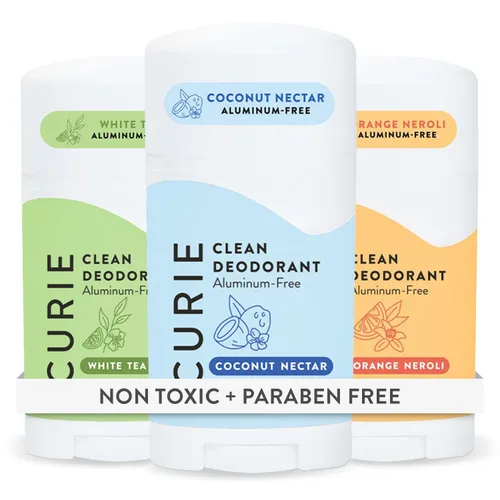 Miniatura 11 de Curie - Desodorante natural para mujeres - Néctar de coco - Sin aluminio, limpio, sostenible, vegano, sin parabenos (paquete de 3)
