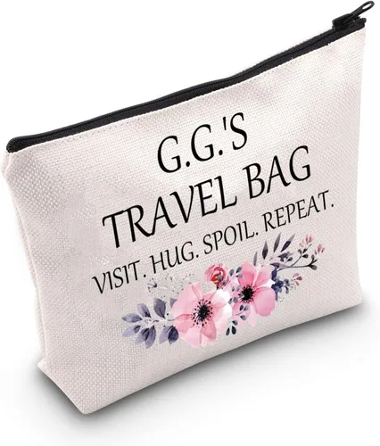 POFULL Regalo GG para abuela, bolsa de viaje de G.G.'S, bolsa de viaje para visitar, abrazo, repetición, bolsa de cosméticos de viaje, regalo del