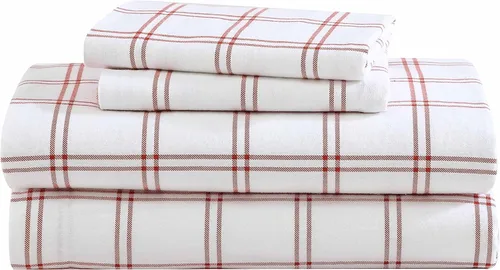 Miniatura 11 de Eddie Bauer - Sábanas de franela tamaño completo, algodón antibolitas y resistente a las arrugas, suaves al tacto para comodidad en todas