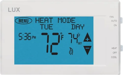 Lux LTX9600TS - Termostato digital programable de 7 días para uso doméstico; 2 calor, 1 frío