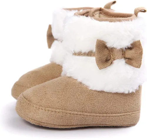 Miniatura 7 de LIVEBOX Prewalker Botas de invierno para bebés y niñas con suela antideslizante suave de alta calidad