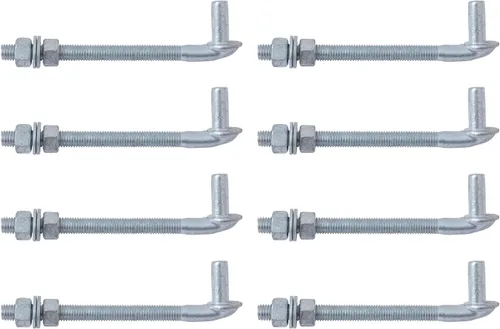 Miniatura 16 de VIVIDA Bisagra de puerta de perno en J de 8 pulgadas, paquete de 2, bisagra de perno de puerta con pasador macho de 5/8 pulgadas, herrajes de valla