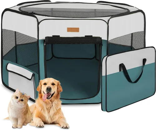 Miniatura 13 de Corralito portátil para mascotas, para gatos, cachorros, conejos, pollos, tienda de campaña plegable de gran capacidad para mascotas para interiores