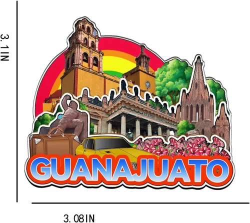 Miniatura 3 de Guanajuato - Imán de México para nevera de madera 3D, monumentos coleccionables de viaje, decoración hecha a mano, 2081