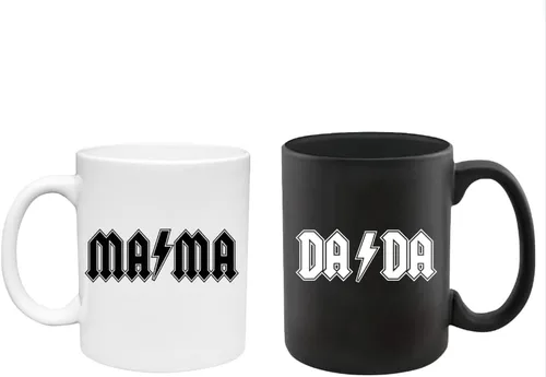Rockstar Taza para papá y mamá, regalo para anuncio de embarazo, regalos para padres nuevos para parejas, juego de tazas de café para papá y mamá,
