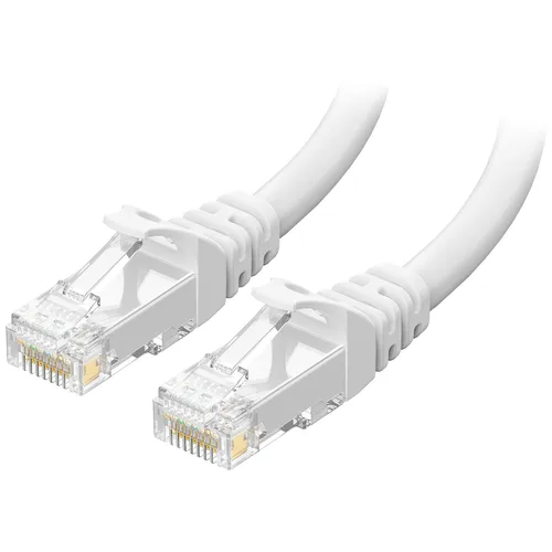 Cable Matters - Cable Ethernet Cat 6 sin enganches de 10 Gbps - 50 pies, cable Cat 6, cable Cat6, cable Ethernet, blanco