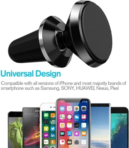 Miniatura 4 de eTECH Soporte magnético para teléfono de automóvil, montaje magnético universal para iPhone X / 8 Plus / 7 / 6S / 5S, Galaxy S5 / S6 / S7 / S8 / S9