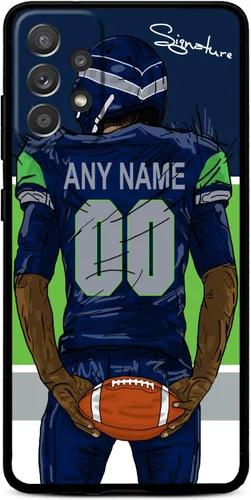 Miniatura 14 de Funda personalizada con nombre y número para Samsung Galaxy A16 A15 A14 5G A35 A25 A53 A03S A12 A42 A32 A02S A54 4G, diseño DIY de jugador de fútbol