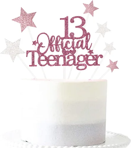 Miniatura 53 de Decoración brillante para tarta de primer cumpleaños feliz con estrella, adornos personalizados para tarta de 1 cumpleaños, decoraciones de fiesta