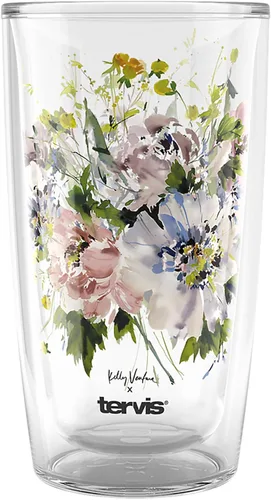 Miniatura 12 de Tervis Kelly Ventura Floral Vista Collection - Vaso aislado de doble pared hecho en Estados Unidos mantiene las bebidas frías y calientes, 16 onzas