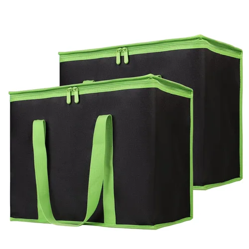 Miniatura 59 de Bodaon Paquete de 3 bolsas aisladas para entrega de alimentos para comidas calientes y frías, bolsas enfriadoras XXL, bolsa aislante para catering