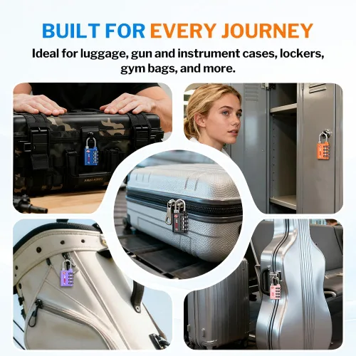 Miniatura 6 de Forge Doble apertura: cerradura con llave o combinación, cerradura aprobada por la TSA para equipaje, estuche pelícano, viajes, gimnasio, escuela