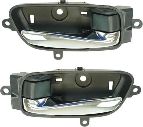 Miniatura 71 de TRQ Juego de 2 manijas de puerta interior trasera cromada y cachemira para Chevy GMC