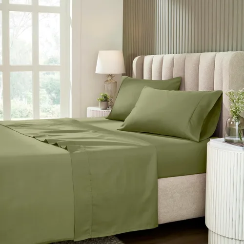 Miniatura 20 de Superior 1200 Thread Count Cotton Blend Sheet Set, Deep Pocket Sheets, 1 Elastic Deep Pocket Fitted Sheet, 1 Flat Sheet, 2 Pillowcases, Cotton Rich