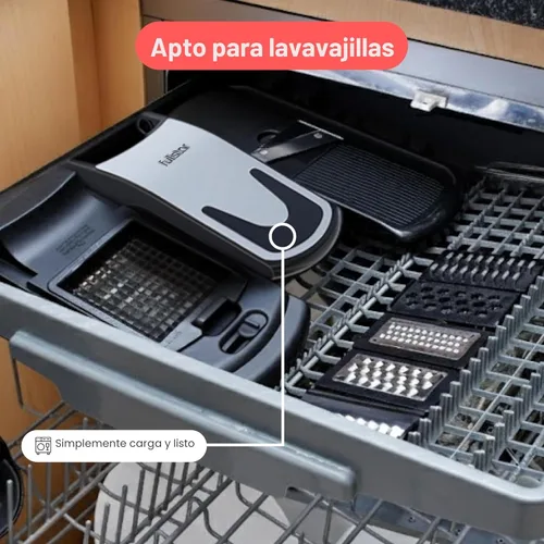 Miniatura 8 de Fullstar The Original Pro Chopper - Picador de verduras y espiralizador, picador de alimentos con recipiente, rebanador de frutas, utensilios