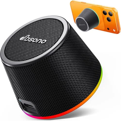 dbsono Pequeño altavoz Bluetooth portátil – Regalos de agradecimiento para profesores y graduación, altavoz magnético 3 en 1 con luces que cambian