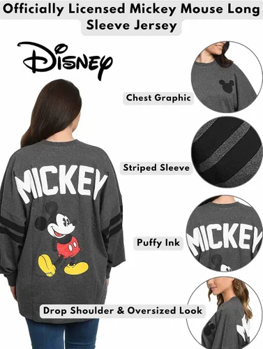 Miniatura 4 de Disney Jersey de manga larga de Mickey Minnie Mouse de gran tamaño para mujer